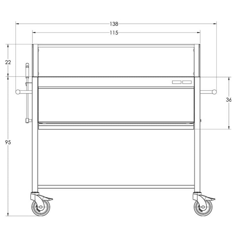 Edelstahlgrill Profistar II - Kohlengrill - Schickling-Grill