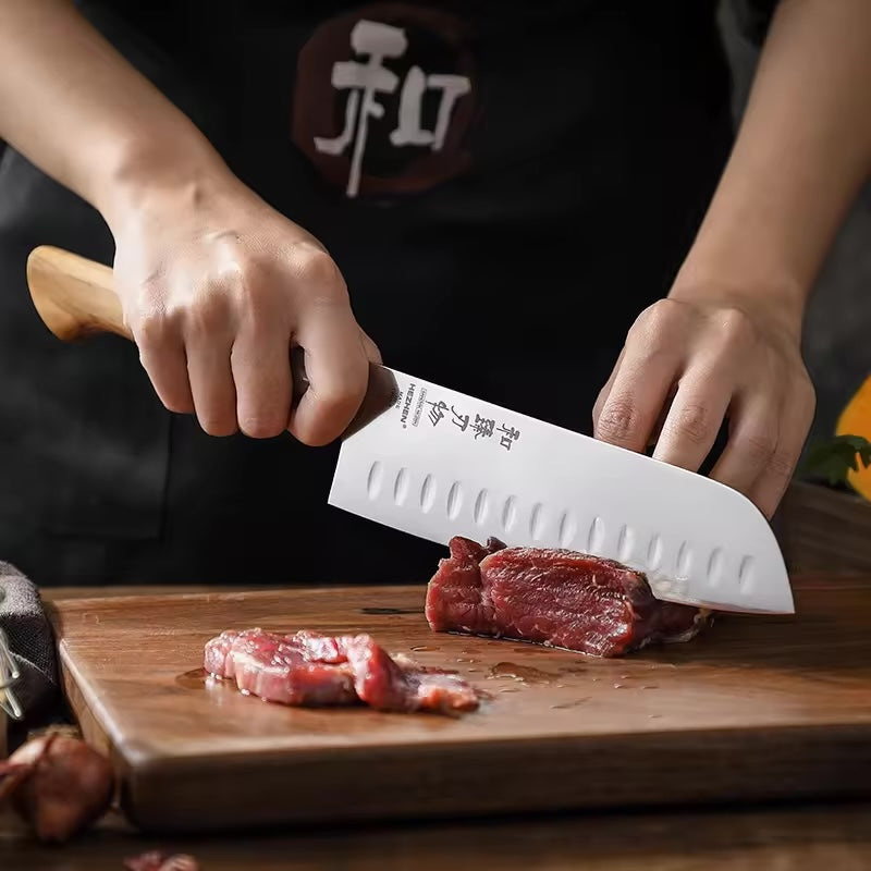 Santoku | Griff aus Olivenholz - Zubehör - HEZHEN