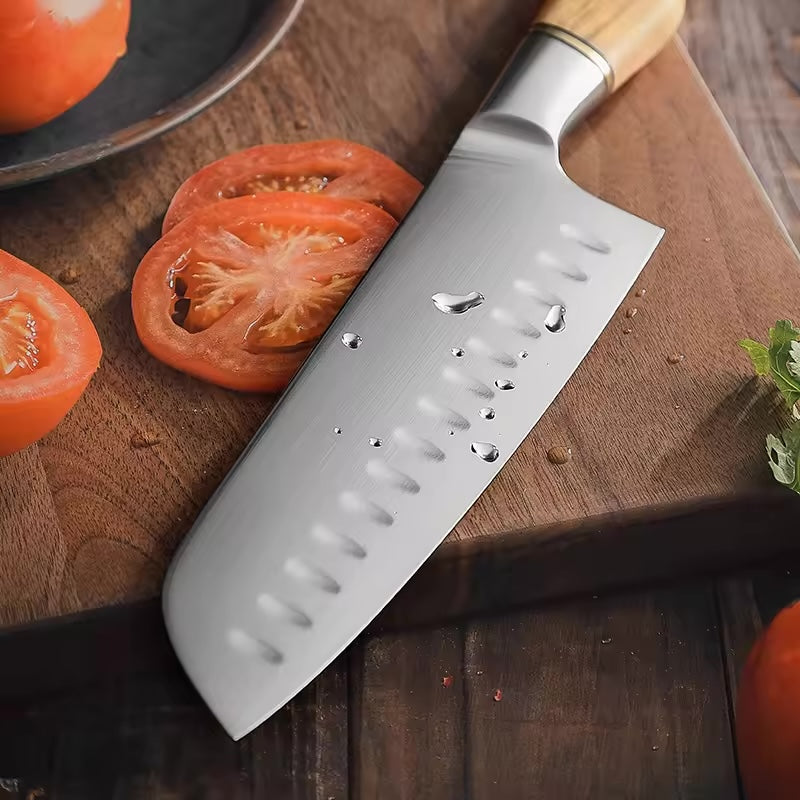 Santoku | Griff aus Olivenholz - Zubehör - HEZHEN