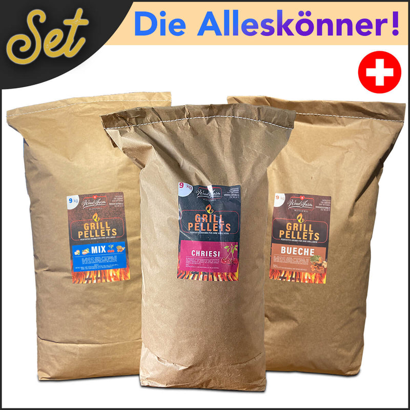 Die Alleskönner - 3 Sorten | Swiss Made - Pellets - Wood-Farm