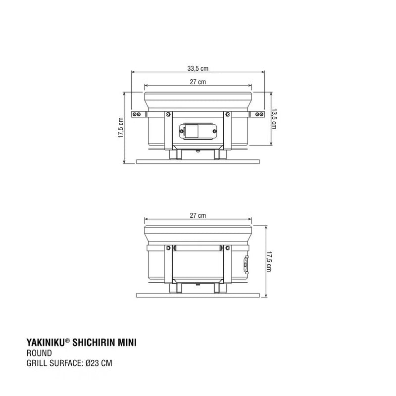 Tischgrill | SHICHIRIN Rund Mini - Kohlengrill - YAKINIKU